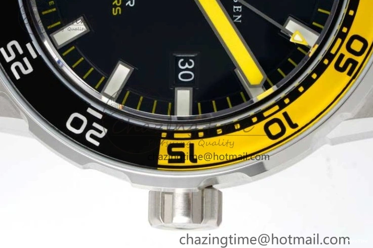 MIROTIME 0815 Bright Aquatimer Automatic SS RSF 1:1 Best Edition Black Yellow Dial on Black Rubber Strap A 7068